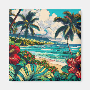 Pretty Hawaiian Island themed Magnet
