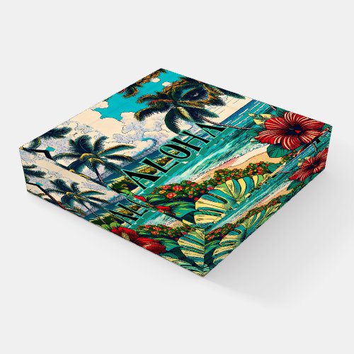 Pretty Hawaiian Island themed Paperweight