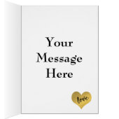 Pretty Heart Love Stripes Greeting Card (Inside (Right))