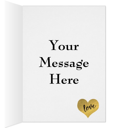 Pretty Heart Love Stripes Greeting Card  (Inside (Right))