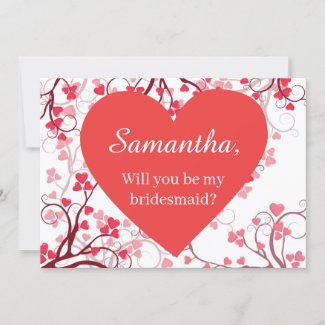 Pretty Hearts Bridesmaid proposal