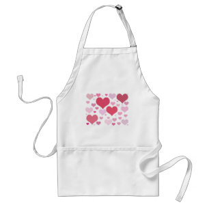 Pretty Hearts in Shades of Pink Adult Apron