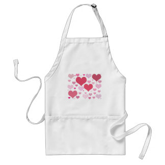 Pretty Hearts in Shades of Pink Adult Apron