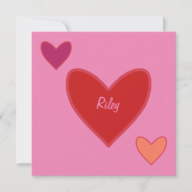 Pretty Hearts Valentine’s Day Card (Front)