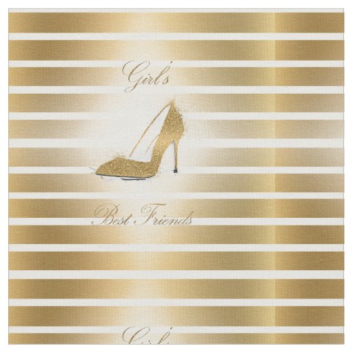 Pretty High heels shoe “Girls best Friends” Fabric