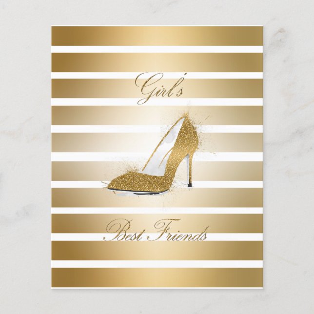Pretty High heels shoe “Girls best Friends” Flyer (Front)