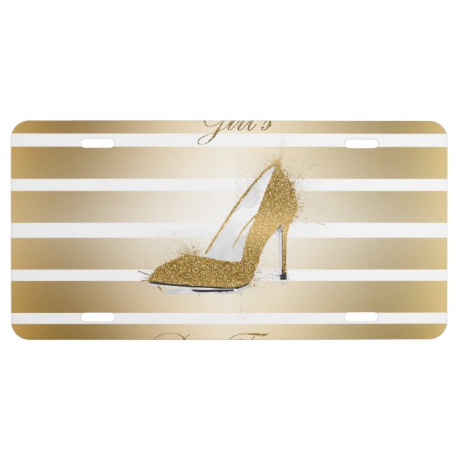 Pretty High heels shoe “Girls best Friends” License Plate (Front)