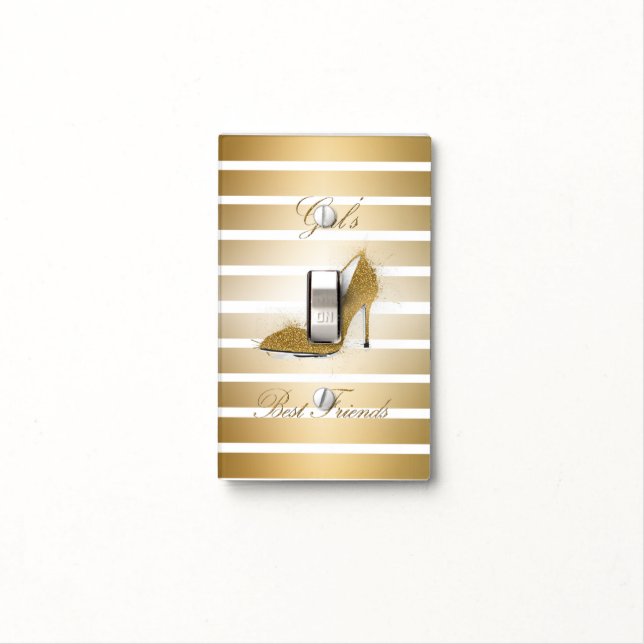 Pretty High heels shoe “Girls best Friends” Light Switch Cover (In Situ)