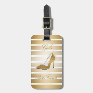 Pretty High heels shoe “Girls best Friends” Luggage Tag