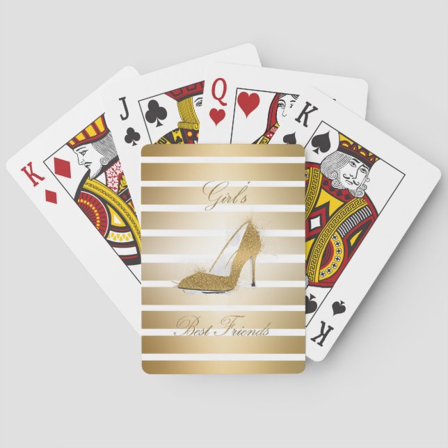 Pretty High heels shoe “Girls best Friends” Poker Cards (Back)