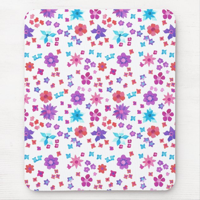 Pretty Hippy Flower-Power Mousepad (Front)