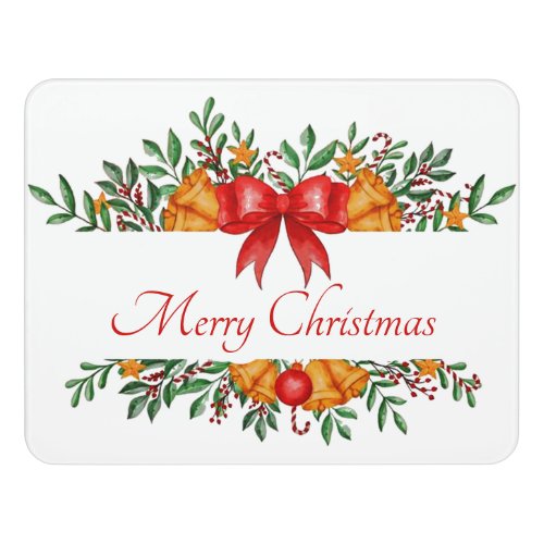 Pretty holiday banner custom door sign