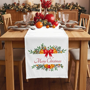 Pretty holiday banner custom short table runner