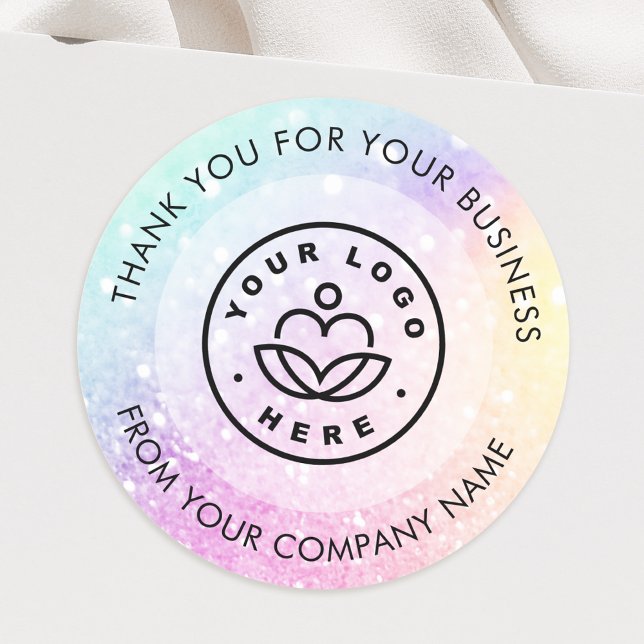 Pretty Holographic Glitter Girly Glamorous Classic Round Sticker (Creator Uploaded)