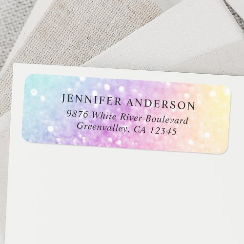 Pretty Holographic Glitter Girly Glamorous Label