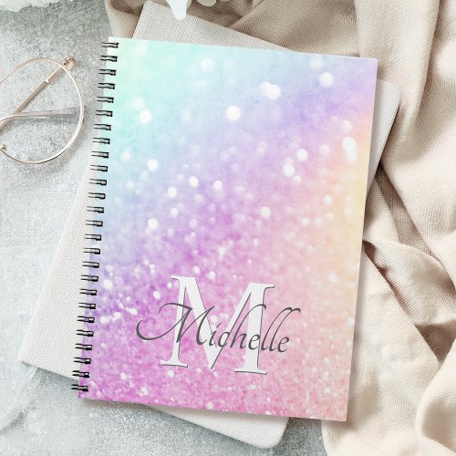 Pretty Holographic Glitter Girly Glamorous Notebook