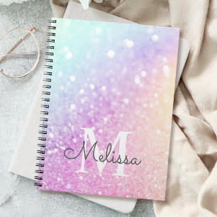 Pretty Holographic Glitter Girly Glamorous Notebook