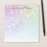 Pretty Holographic Glitter Girly Glamorous Notepad<br><div class="desc">Easily personalize this elegant colorful bokeh glitter pattern with your custom details.</div>