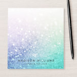 Pretty Holographic Glitter Girly Glamorous Notepad<br><div class="desc">Easily personalize this elegant colorful bokeh glitter pattern with your custom details.</div>