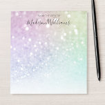 Pretty Holographic Glitter Girly Glamorous Notepad<br><div class="desc">Easily personalize this elegant colorful bokeh glitter pattern with your custom details.</div>