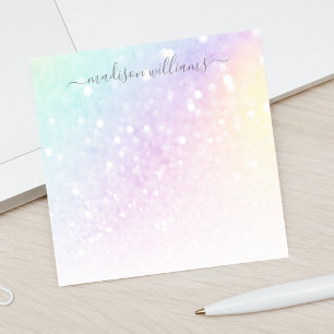 Pretty Holographic Glitter Girly Glamorous Post-it Notes