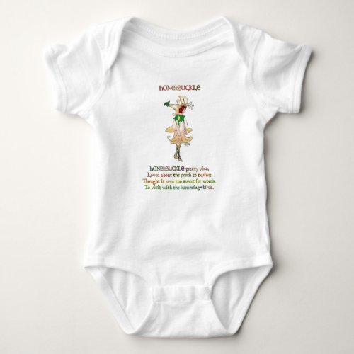 PRETTY HONEYSUCKLE _ Flowers for Children Baby Bodysuit