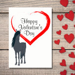 Pretty Horse And Heart Happy Valentine&#39;s Day Holiday Card at Zazzle
