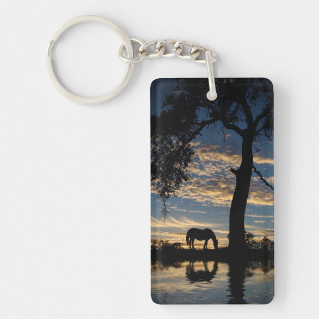 Pretty Horse and Oak Tree Keychain (Front)