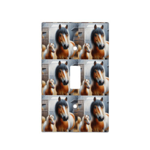 Pretty Horse and Pony Light Switch Cover