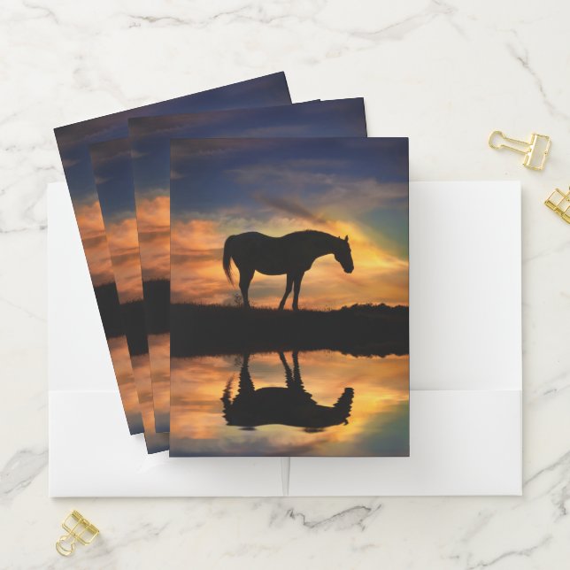 Pretty Horse and Sunrise Nature Pocket Folder (In Situ)