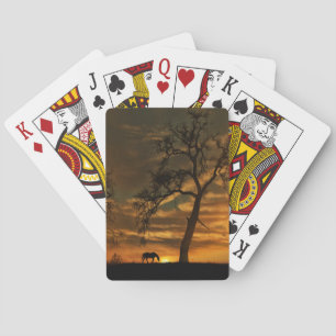 Pretty Horse and Sunrise Playing Cards