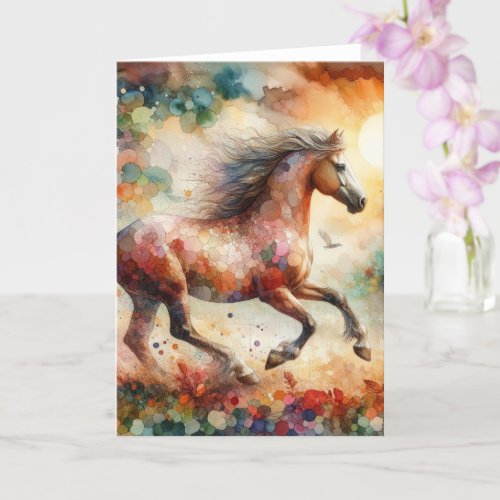 Pretty Horse Watercolor All Occasions Card