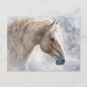 Pretty Horse Wavey Mane Christmas Holiday Postcard