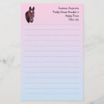 Pretty Horse Writing Paper at Zazzle
