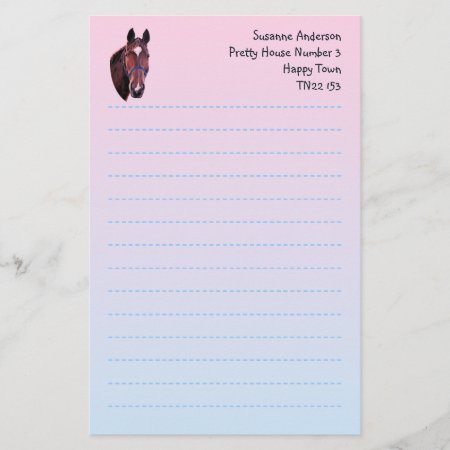 Pretty Horse Writing Paper