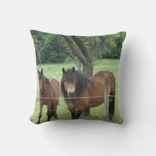Pretty Horses Throw Pillow
