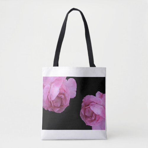 Pretty hot pink rose flowers boho fashion glam fun tote bag