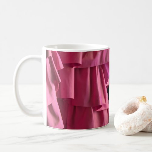 Pretty Hot Pink Silk Ruffles Pattern Modern Mug