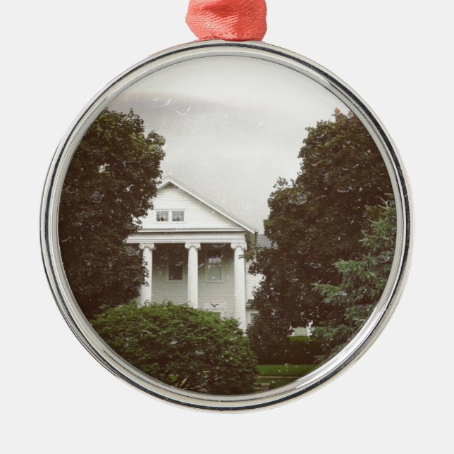 Pretty House Metal Ornament (Front)