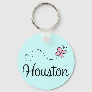 Pretty Houston Texas T-shirt Keychain