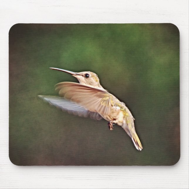 Pretty Hummingbird in Wild Mouse Pad (Front)