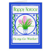 Pretty Hyacinths Norooz 'for Co-worker' (Front)