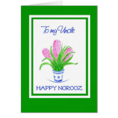 Pretty Hyacinths Persian New Year for Uncle (Front)