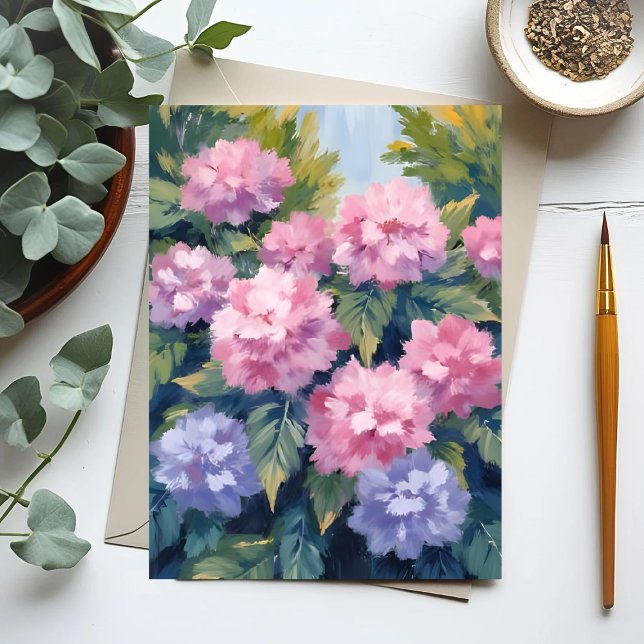 Pretty Hydrangea Blooms | Floral Watercolor Postcard (Creator Uploaded)