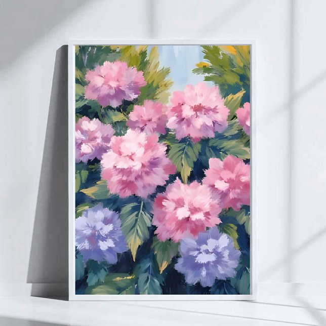 Pretty Hydrangea Blooms | Floral Watercolor Poster (Creator Uploaded)