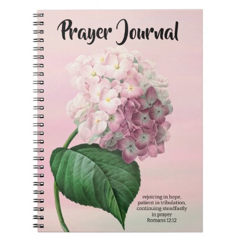 Pretty Hydrangea Flowers Prayer Journal