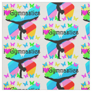 PRETTY I LOVE GYMNASTICS DESIGN FABRIC