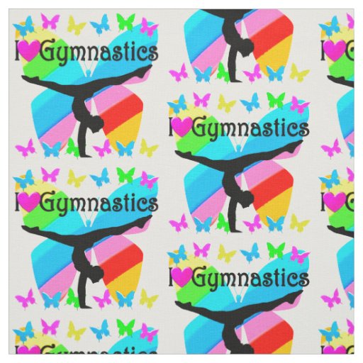 PRETTY I LOVE GYMNASTICS DESIGN FABRIC