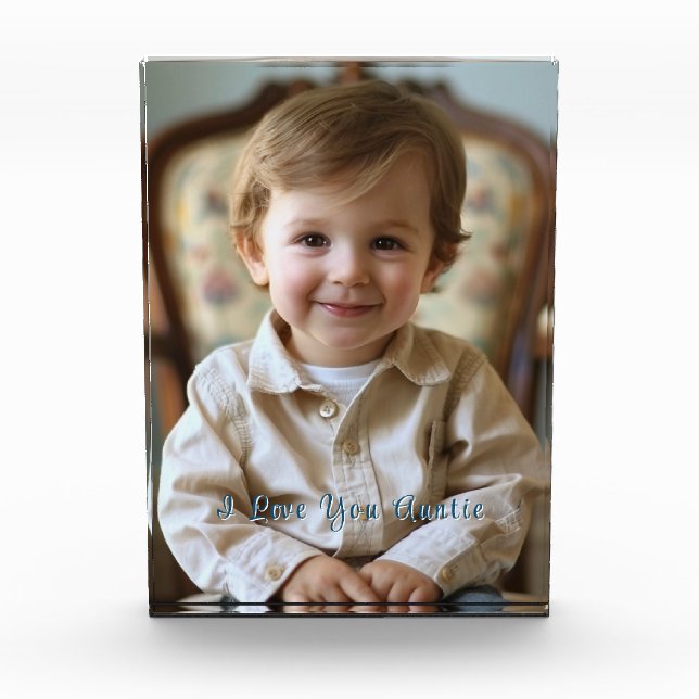 Pretty I Love You Auntie Mom Grandma Photo Block (Front)
