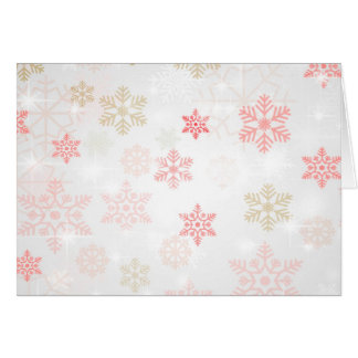 Pretty Icy Snowflake Background - Red Cards
